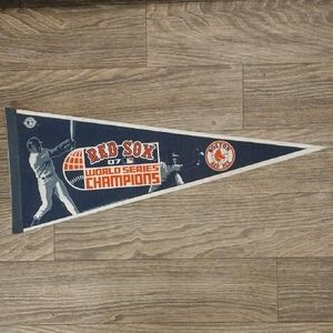 Vintage -Boston Red Sox 07 World Series Champions Pennant -Signed